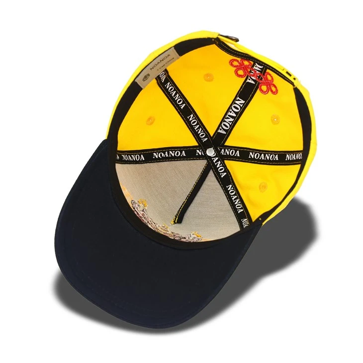 Yellow Lion Dance Logo Baseball Cap